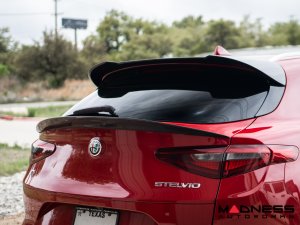 Alfa Romeo Stelvio Rear Spoiler - Carbon Fiber - Mid Spoiler Alfa Romeo Stelvio Rear Spoiler - Carbon Fiber - Mid Spoiler